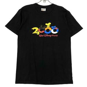 古着 Walt Disney World(ウォルトディズニーワールド)半袖Tシャツ プリントロゴ メンズL~XL相当 ブラック