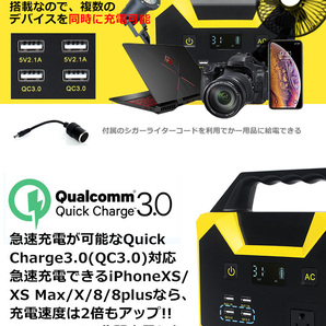 ポータブル電源 40800mAh/150Wh 家庭用蓄電池 3way充電方法 DC(180W) USB出力 急速充電QC3.0 車中泊 防災 キャンプ 災害 充電器の画像7