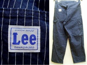 ◇即決[M]ほぼ未使用品 Lee DUNGAREES LM7288 ウォバッシュ系 ストライプ オールドヒッコリー WABASH ペインターパンツ■5363