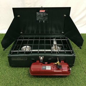 Coleman 413H パワーハウス ツーバーナー ガソリンストーブ アウトドア キャンプ レジャー BBQ コールマン 中古の画像1