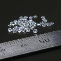 キレイ ブルームーンストーン 2mmラウンドのロット 50ケで1.64ct_画像2