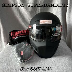 SIMPSON SUPERBANDIT 13 MAT BLACK 58cm シンプソン スーパーバンディット フルフェイスヘルメット ヘルメット A50925-4