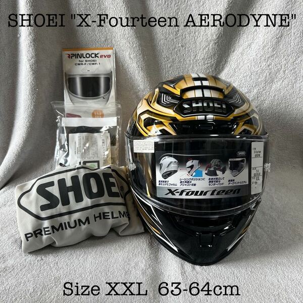 新品 SHOEI X-Fourteen AERODYNE XXLサイズ ショウエイ フルフェイスヘルメット ヘルメット X14 Xフォーティーン エアロダイン A50926-3