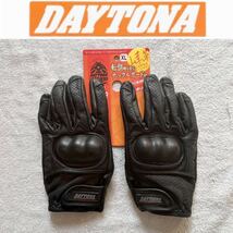 DAYTONA 76965 BLACK XLサイズ デイトナ ゴートスキングローブ グローブ プロテクションタイプ 本革 パンチングレザー 新品 A50927-17_画像1