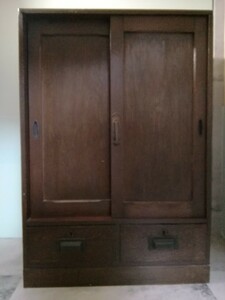  Showa Retro старый мебель раздвижная дверь шкаф . место шкаф античный коллекция товары долгосрочного хранения 