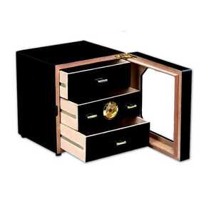  high class red . black leaf volume hyumi doll cabinet storage box hygrometer humidifier 