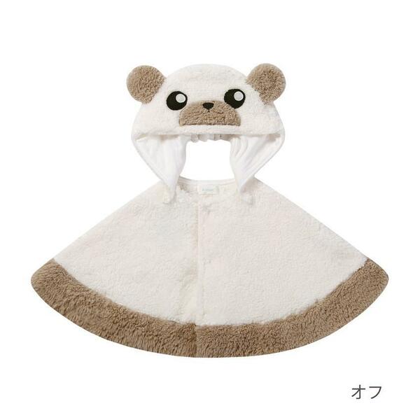 送料無料★新品・未使用♪サイズフリー もこもこ ポンチョ タオルフリース ベビー服 マント くま 可愛い クマ タオル フリース 人気 フード