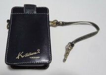 ■キタムラK2 小物入れ ポーチ レザー 紺 KitamuraK2■_画像2