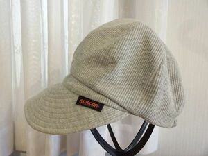 ↑ OUTDOOR ↓ レディース・メンズ　灰色帽子　つば広ハット　サイズ５７・５cm　スウェット素材　キャップ　帽子