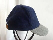 G シゲマツ H キッズ・ボーイズ　アウトドアキャップ　紺色帽子　サイズ５６cm〜５８cm　キャップ　帽子　ウール_画像1