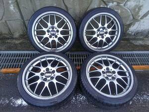 ☆BBS 鍛造 FORGED RG-R RG738 215/40R18 7.5J 5H/PCD114.3 インセット+45 夏タイヤ付ホイールセット エスティマ,プリウスα,ハリアー等☆