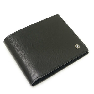  Montblanc MOTBLANC 2. folding . inserting leather men's purse black black 