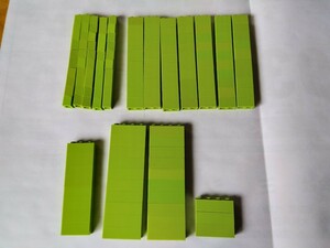  Lego LEGO желтый зеленый 1×1 50 шт,1×2 70 шт,1×3 8 шт,1×4 23 шт, итого 151 шт 
