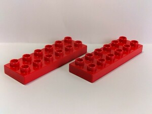 レゴデュプロ 薄型 2×6ポッチ レッド　赤　2個セット 基本ブロック パーツ 