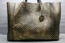 美品 ボッテガ ヴェネタ トートバッグ イントレッチオミラージュ ゴールド ブラック レザー BOTTEGA VANETA_画像2