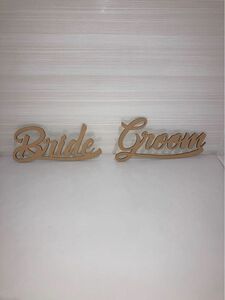 チェアサイン「シンプル」結婚式 ウェディング ブライダル 受付サイン 前撮りアイテム Groom/Bride 2点セット