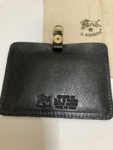 即決 新品 送料120円 イルビゾンテ IDカードホルダー ストラップなしブラック Nero_画像2