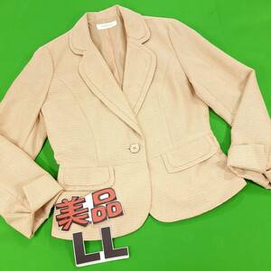 p2 beautiful goods *ARTICLE* free shipping * one button circle eli jacket suit long sleeve *13 number LL size . thing beige group go in . type presentation ceremony also 