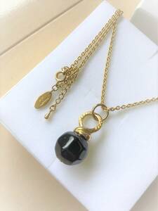  as good as new *PRIVATE LABEL Private Label long necklace black onyx natural stone? Gold jewelry *