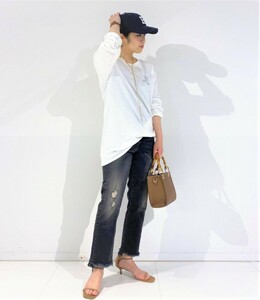 新品同様・タグ付き★R13 BOY デニムパンツ　STRAIGHT DENIM カットオフ クロップドデニム　 50600円　AP STUDIO★L'Appartement/DEUXIEME