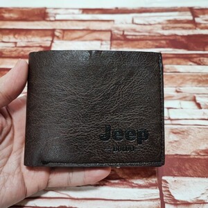 Jeep ビンテージ カードケース 財布【ダーク】クライスラー・ジープ ラングラー アンリミテッド グランドチェロキー コンパス レネゲード