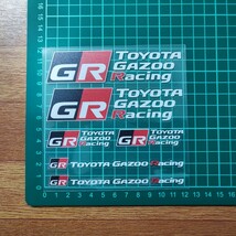 【GR】TOYOTA GAZOO Racing ステッカーセット【白×赤】プリウスPHV カローラ アクア HILUX ランドクルーザー C-HR ヤリスクロス 86 コペン_画像2