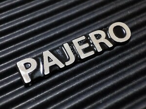 PAJERO アルミ製 ミニエンブレム 1P■三菱 パジェロ ミニ V63・65・68・73・75・77・78W V83・87・88・93・97・98W ジープ SUV ステッカー