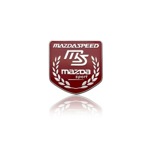 Mazda Speed aluminium emblem [ red ]CX-3/5/7/8 Demio Atenza Axela Roadster RX-378 MAZDA3 Play masi- Biante 