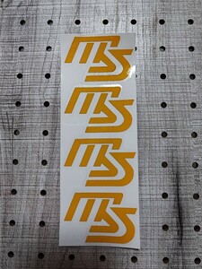 マツダスピード MSステッカー 4P【イエロー】CX-3/5/7/8 デミオ アテンザ アクセラスポーツ ロードスター RX-378 MAZDA3 プレマシー