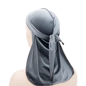 ドゥーラグ DURAG ベロア ベルベット インナーキャップ バンダナキャップ ヘルメットインナー フリーサイズ グレー