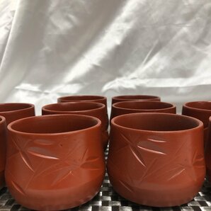 【長期保管品/インボイス登録店/KU】常滑焼 茶器揃 急須 湯呑×10客 セット 茶器 陶器 和食器 MZ0823の画像4