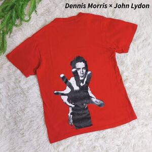 SEX PISTOLS ジョン・ライドン × 写真家デニス・モリス Tシャツ 赤 S相当 パンク ロック バンドT ピストルズ ジョニー・ロットン67677