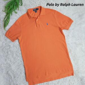 Polo by Ralph Lauren ロゴ刺繍・半袖ポロシャツ 大きめのMサイズ オレンジ系 ラルフローレン82131