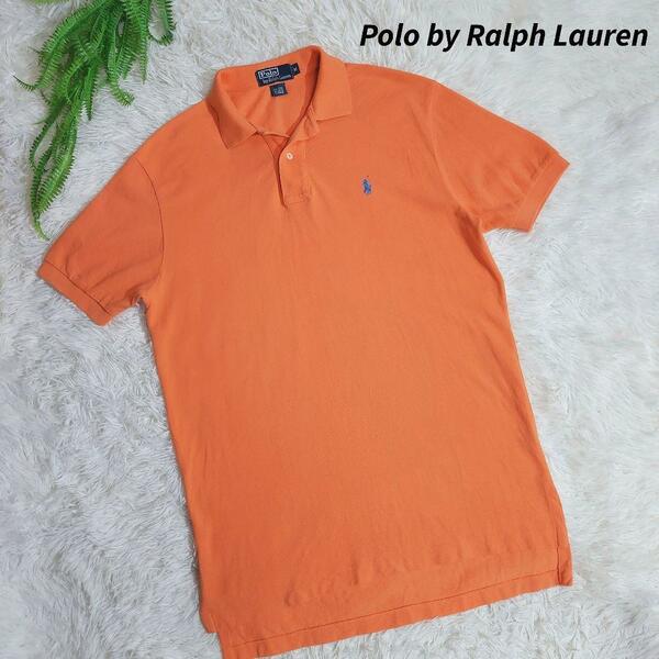 Polo by Ralph Lauren ロゴ刺繍・半袖ポロシャツ 大きめのMサイズ オレンジ系 ラルフローレン82131