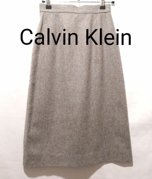 Calvin Klein カルバンクライン タイトスカート　ウール グレー Size…7