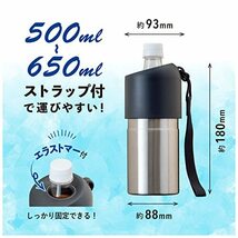 アトラス ボトルインボトル ペットボトルホルダー 保冷 ストラップ付 真空断熱 500ml～650ml用 シルバー ABIB-BSV_画像2