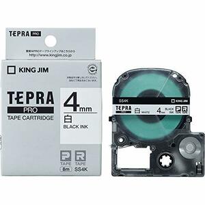  King Jim tape cartridge Tepra PRO 4mm SS4K white / black character 