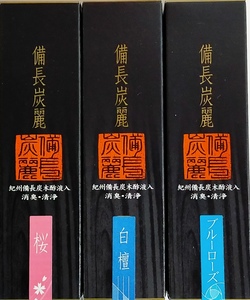  incense stick .. for gift binchotan beauty small box Sakura white . blue rose 3 point set ....... incense stick 