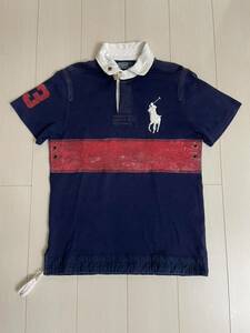 POLO RALPH LAUREN ラガーシャツ ビッグポニー トグルボタン ポニー刺繍 ボーダー ラルフローレン RRL 半袖シャツ