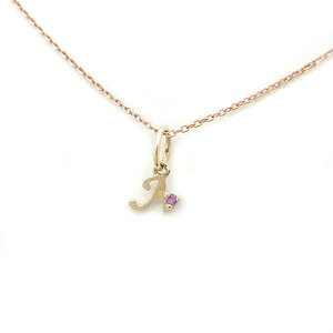 [ green shop pawnshop ] Nojess (NOJESS) initial necklace A amethyst [ used ]