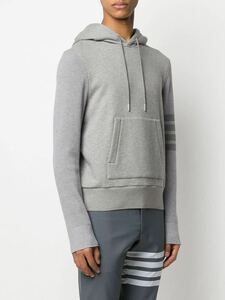 【新品タグ付き】THOM BROWNE トムブラウン トレーナー 定価156,200円 フード ニット グレー メンズ サイズ５