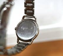 agnes b. アニエスベー 小振りで可愛い腕時計 ビンテージ 日本製 電池交換済_画像4