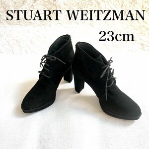 STUART WEITZMAN スチュアートワイツマン ショートブーツ スウェード ブラック 黒 