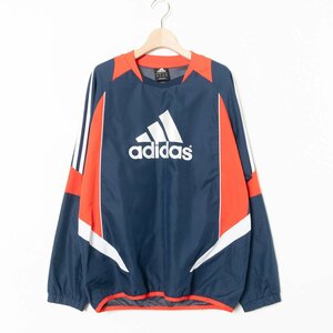 adidas アディダス ピステ ジャンパー プルオーバー 長袖 練習着 Sサイズ ポリエステル100% ネイビー 紺 サッカー スポーツウェア メンズ