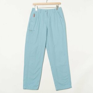 L.L.Bean LLビーン チノワークパンツ ボトムス 綿100％ カジュアル オールシーズン 水色 ライトブルー 10REG Lサイズ レディース 無地