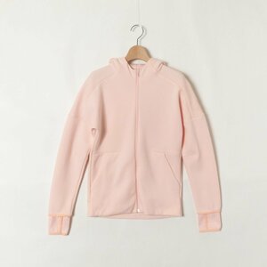 adidas アディダス キッズ 子供服 女の子 レディース ジップアップパーカー ブルゾン 袖指出し 160cm サーモンピンク 厚手 スポーツ 上着