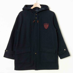 Polo by Ralph Lauren ラルフローレン ウールメルトンフード衿コート アウター 毛100％ 裏なし トラッド 紺 ネイビー 160 キッズ ナイガイ