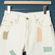 Levi's リーバイス 501 W24 L32 デニム ジーンズ ローライズ アイボリー レディース 婦人 女性 カジュアル 可愛い_画像6