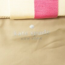 kate spade NEW YORK ケイトスペード ニューヨーク トートバッグ ベージュ ホワイト ピンク ナイロン レディース 手さげ リボン 可愛い bag_画像7