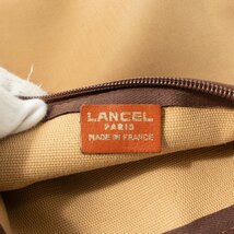 LANCEL ランセル クラッチバッグ セカンドバッグ ブラウン 茶 レザー ナイロン ユニセックス 男女兼用 レトロ シンプル カジュアル bag 鞄_画像7